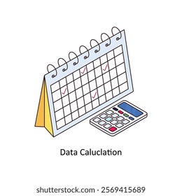 Digital Web Analysis isometric Colored illustration. EPS File stock illustration