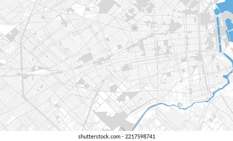 Digital web background of Buenos Aires. Vector map city which you can scale how you want.