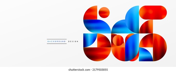 Digital web futuristic template. Circle composition abstract background. Vector Illustration For Wallpaper, Banner, Background, Card, Book Illustration, landing page