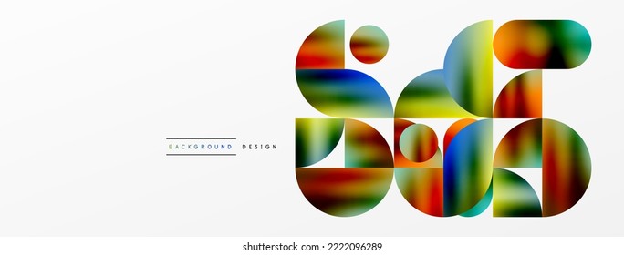 Digital web futuristic template. Circle composition abstract background. Vector Illustration For Wallpaper, Banner, Background, Card, Book Illustration, landing page