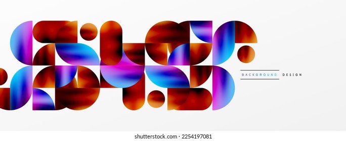 Digital web futuristic template. Circle composition abstract background. Vector Illustration For Wallpaper, Banner, Background, Card, Book Illustration, landing page