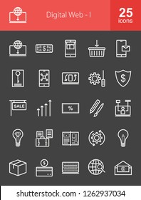 Digital Web Line Icons