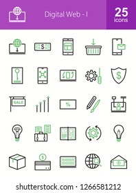 Digital Web Line Icons