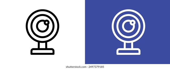 Esquema de Vector de conjunto de signos de logotipo de cámara web digital