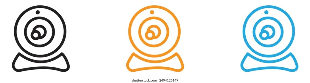 Digital Webcam icon vector logo set collection for web app ui