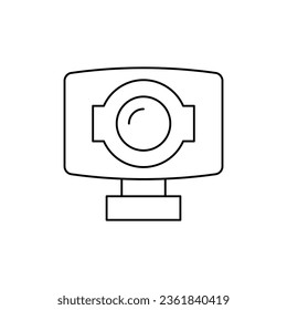 Icono de la línea de webcam digital. aislado de fondo blanco. ilustración vectorial