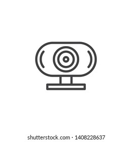 Digital Webcam line icon. linear style sign for mobile concept and web design. Web camera outline vector icon. Symbol, logo illustration. Vector graphics
