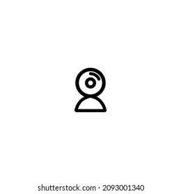Icono de la línea de webcam digital. signo de estilo lineal para concepto móvil y diseño web. icono vector de contorno de llamada de vídeo webcam. Símbolo, ilustración del logotipo. Gráficos vectoriales perfectos para píxeles