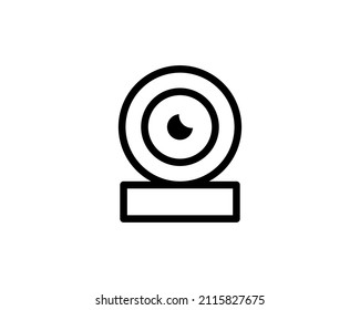 Icono de la línea de webcam digital. signo de estilo lineal para concepto móvil y diseño web. icono vector de contorno de llamada de vídeo webcam. Símbolo, ilustración del logotipo. Gráficos vectoriales perfectos para píxeles.