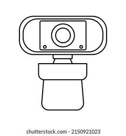 Icono de la línea de webcam digital. signo de estilo lineal para el concepto móvil y color de diseño web editable