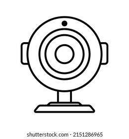 Digitales Webcam-Zeilensymbol. lineares Stilzeichen für mobiles Konzept und Web-Design-Farbe editierbar