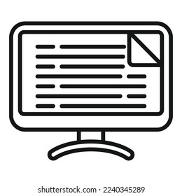Digital webinar icon outline vector. Online people. Web course
