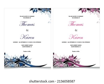 Digital wedding card with color Design 