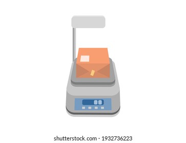 Digital weighing machine. Simple flat illustration.