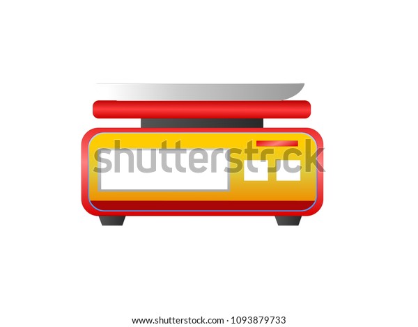 Digital Weighing Scale Cartoon Vector Image 스톡 벡터(로열티 프리) 1093879733