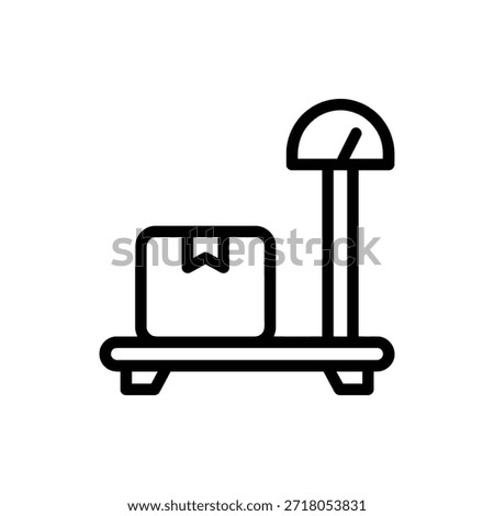 A digital weighing scale with a parcel sitting on it for postage.