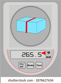 a digital weighing scale showing weight in decimals.