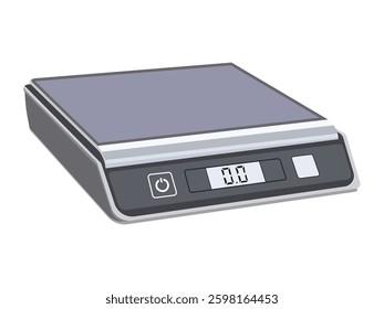 Digital weighing scale vector illustration, electronic kitchen and commercial scale