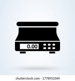 Digital Weighing Scale. vector Simple modern icon design illustration.