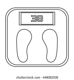 digital weight scale icon