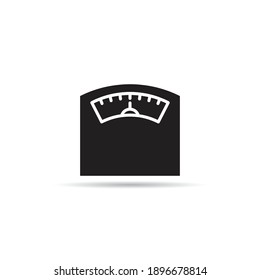icono de escala de peso digital en vector de fondo blanco 