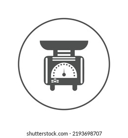 Digital Weight Scale Meter Icon | Circle Version Icon |