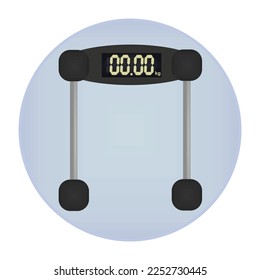 Digital weight scale. vector illustration