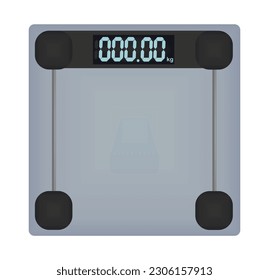 Digital weight scale. vector illustration