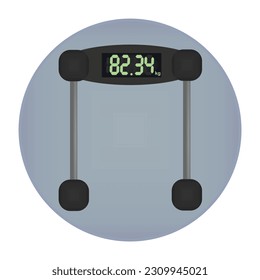 Escala de peso digital. ilustración vectorial