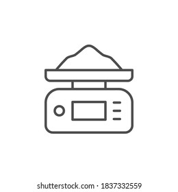 Icono de contorno de línea de ponderación digital