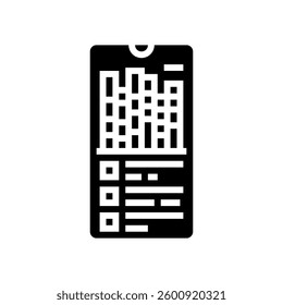 digital well being dashboard tech glyph icon vector. digital well being dashboard tech sign. isolated symbol illustration