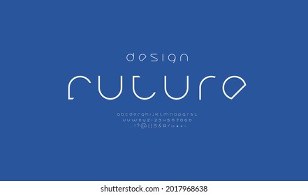 Digital white font, modern alphabet, trendy letters from A to Z and numbers from 0 to 9, vector illustration 10EPS