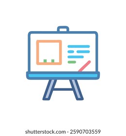 Digital Whiteboard Icon for Classroom Activities