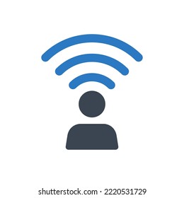 Digital wifi connection icon (Vector illustration)