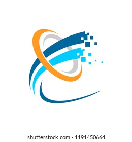 digital wire logo vector