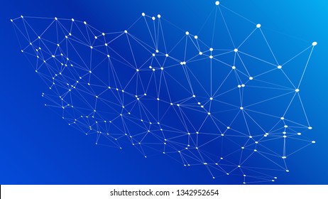Digital wires vector abstract transformations 3d concept