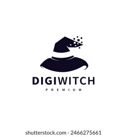 digital witch logo design illustration 