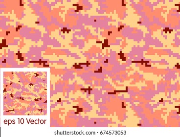 Digital Woodland Camouflage pattern vector