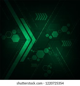 Digital work on a dark green background.