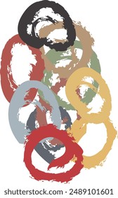 A digital work of scribbling a collection of textile colors using charcoal and chalk. Digital abstract paintings. Background vector.