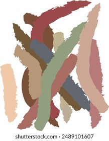 A digital work of scribbling a collection of textile colors using charcoal and chalk. Digital abstract paintings. Background vector.