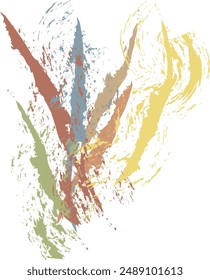 A digital work of scribbling a collection of textile colors using charcoal and chalk. Digital abstract paintings. Background vector.