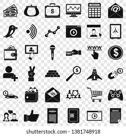 Digital working icons set. Simple style of 36 digital working vector icons for web for any design