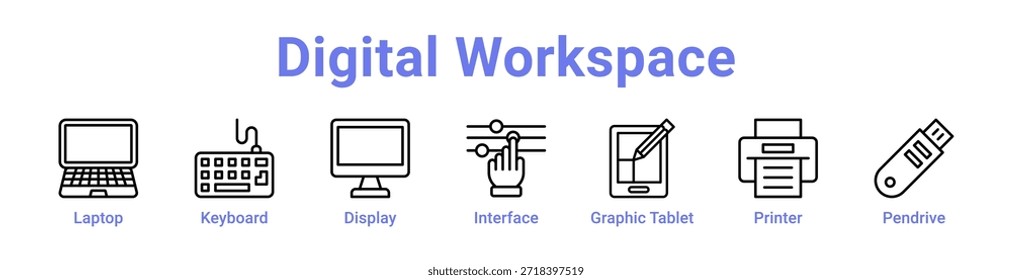 -Digital Workspace icon banner and collection