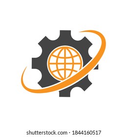 Digital world, abstract vector symbol, technology concept. EPS 10