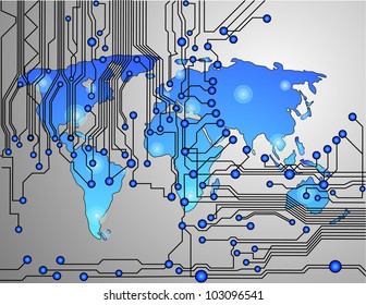  digital world background map