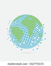 Digital world connected people on the world