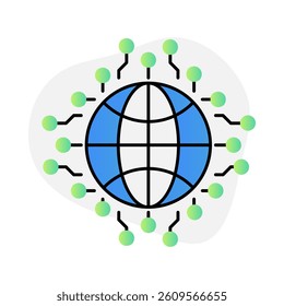 Digital World – Global Connectivity Representing the Integration of Digital Technology in All Aspects of Modern Life and Business