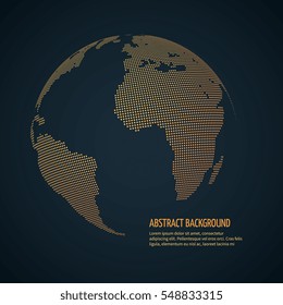 Digital world globe, cyberspace universe earth. data international, globalization vector concept.