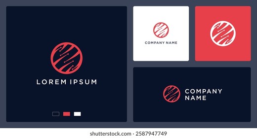 Digital world logo design template